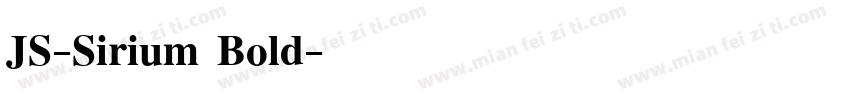 JS-Sirium Bold字体转换
